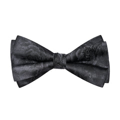Black Jaquard Bow Tie - MANNZILO