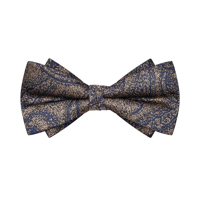 Blue and Bronze Jaquard tie - MANNZILO