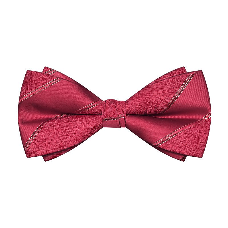 Burgundy Luxury Bow Tie - MANNZILO