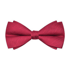Deep Red Jaquard Bow Tie - MANNZILO
