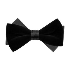 Dual Velvet & Satin Bow Tie - MANNZILO