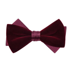 Dual Velvet & Satin Bow Tie - MANNZILO